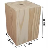 Ahşap Kumbara Ham Boyasız 