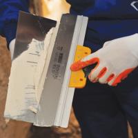 Eğri Saplı Ispatula Plastik Saplı - Yay Çeliği - 50 cm 