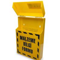 Pleksi MSDS ve Bilgi Formu Kutusu