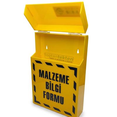 Pleksi MSDS ve Bilgi Formu Kutusu