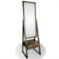 Masif Ahşap Ayaklı Ayna, Çekmeceli.