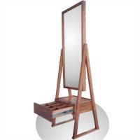 Masif Ahşap Ayaklı Ayna, Çekmeceli.