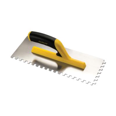 Seramik Malası Kare Dişli 8x8 - Açık Plastik Saplı - Yay Çeliği - 30 cm