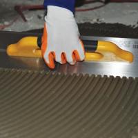 Seramik Malası Kare Dişli 8x8 - Kapalı Plastik Saplı - Yay Çeliği - 40 cm